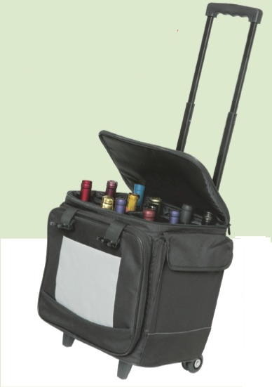 12 Bottle Foldable Wine Carrier - Reusable Felt Tote Bag With